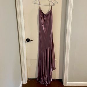 Reem Acra purple silk gown